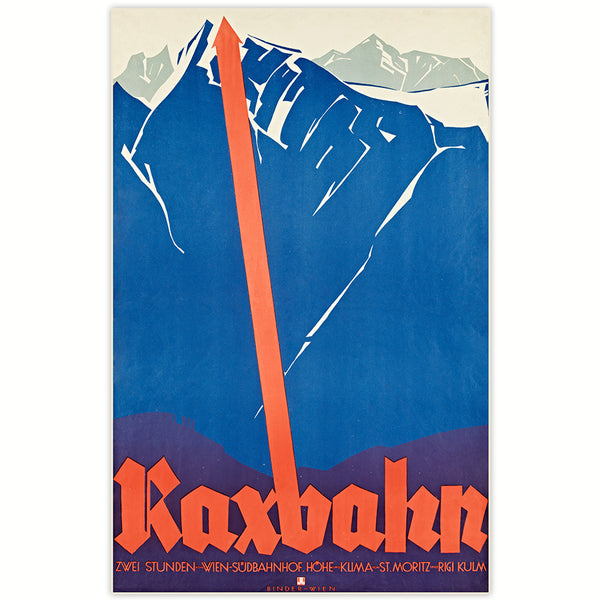Werbeplakat 1927 - Raxbahn