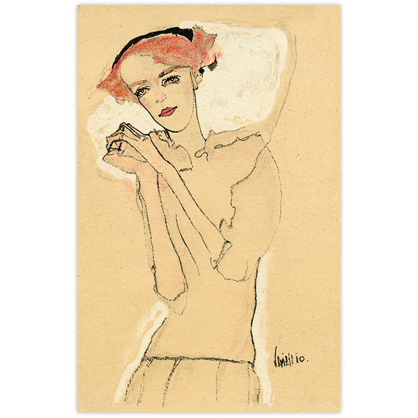 Egon Schiele - WW Postcard 288: Portrait of a woman 