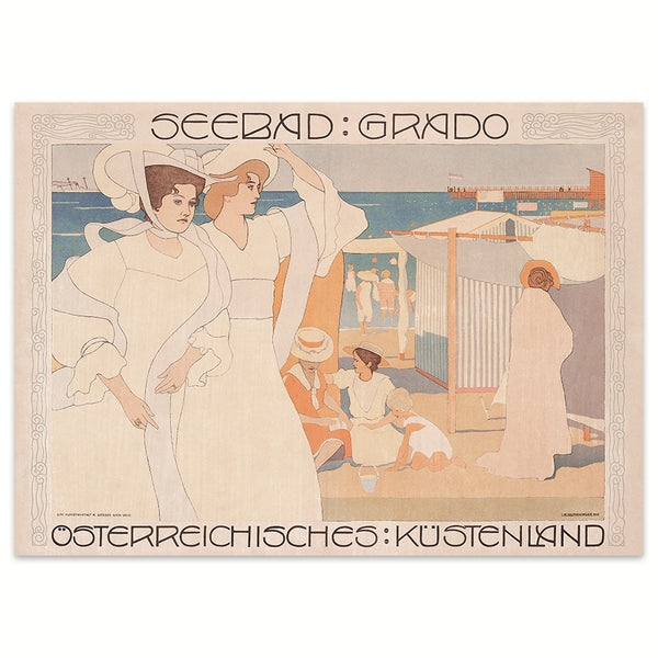 Advertising poster 1906 - Grado seaside resort 