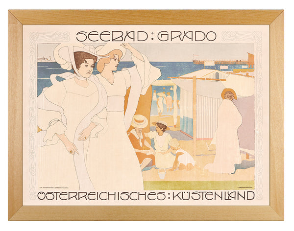 Kunstdruck: Seebad Grado, 1906