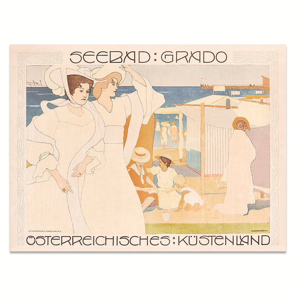 Kunstdruck: Seebad Grado, 1906