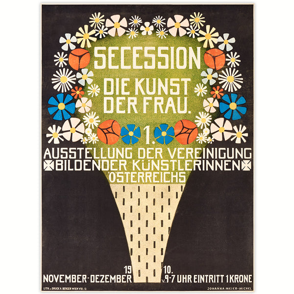Advertising poster 1910 - Secession The Art of Women 
