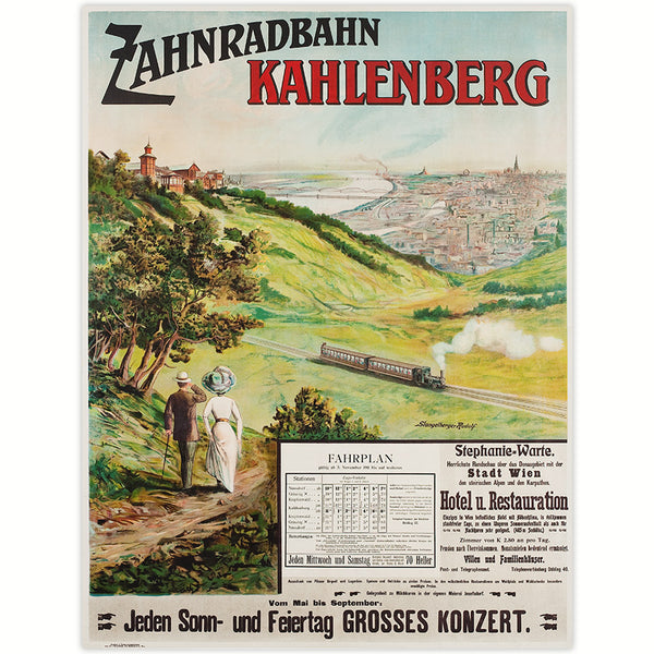 Advertising poster 1911 - Kahlenberg cog railway