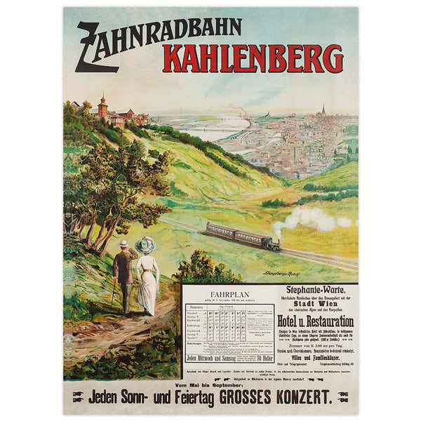 Werbeplakat 1911 - Zahnradbahn Kahlenberg