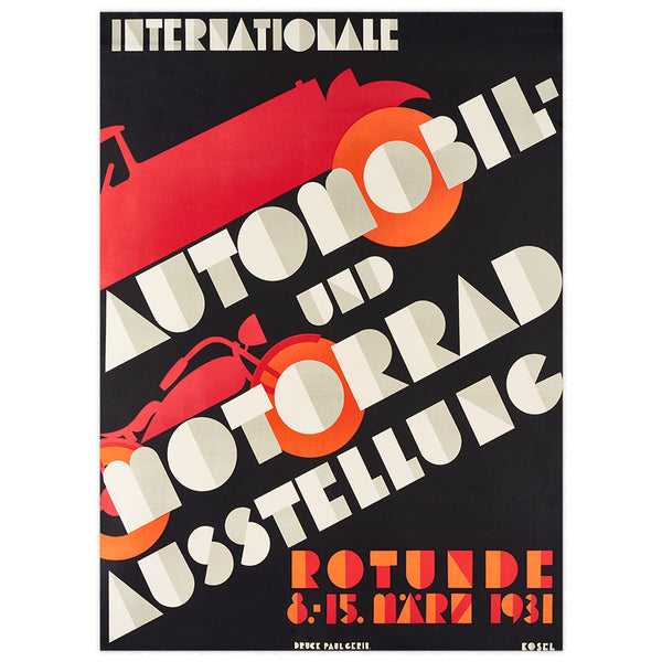 Advertising poster 1931 - Automobile and Motorcycle Exhibition 