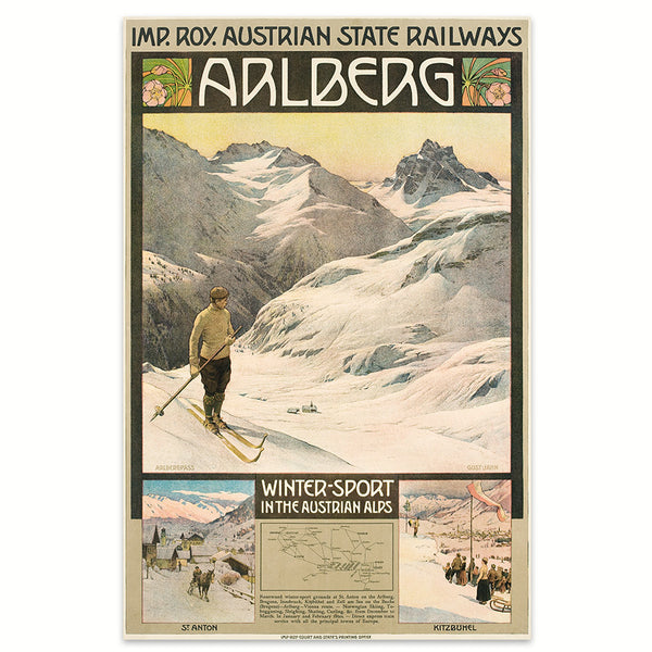 Advertising poster 1908 - Arlberg 