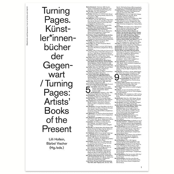 TURNING PAGES. Künstler*innenbücher der Gegenwart
